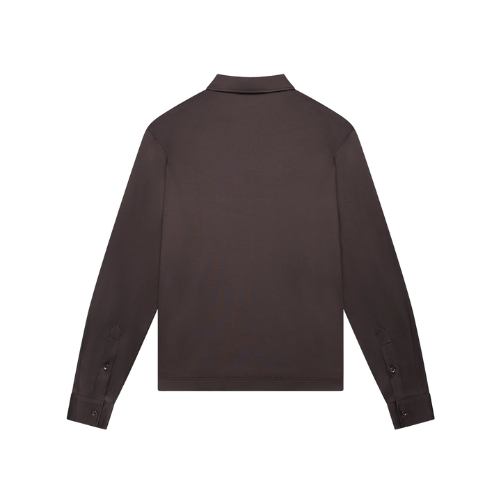 VALENZA - SUPIMA POLO MET RITSSLUITING - EBONY BROWN
