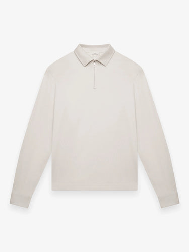 VALENZA- SUPIMA POLO MET RITSSLUITING PEARL GREY