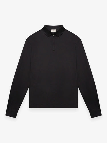VALENZA- SUPIMA POLO MET RITSSLUITING BLACK