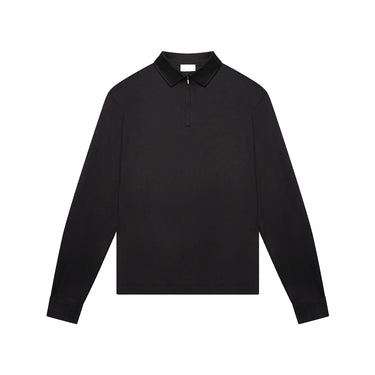 VALENZA- SUPIMA POLO MET RITSSLUITING BLACK