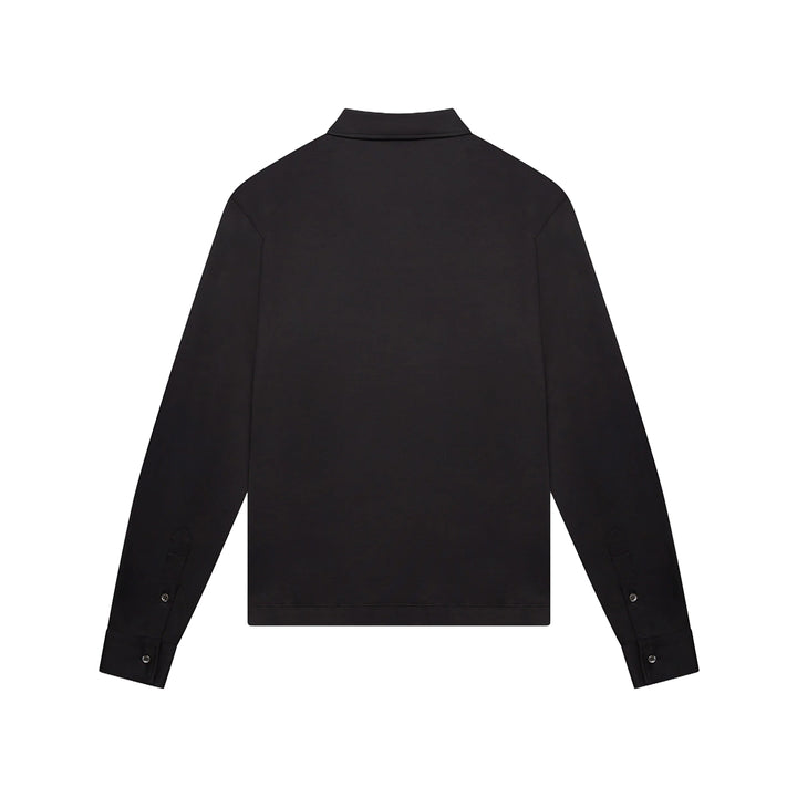 VALENZA- SUPIMA POLO MET RITSSLUITING BLACK