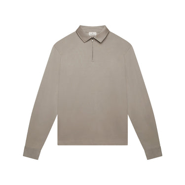 VALENZA- SUPIMA POLO MET RITSSLUITING LEAD GREY