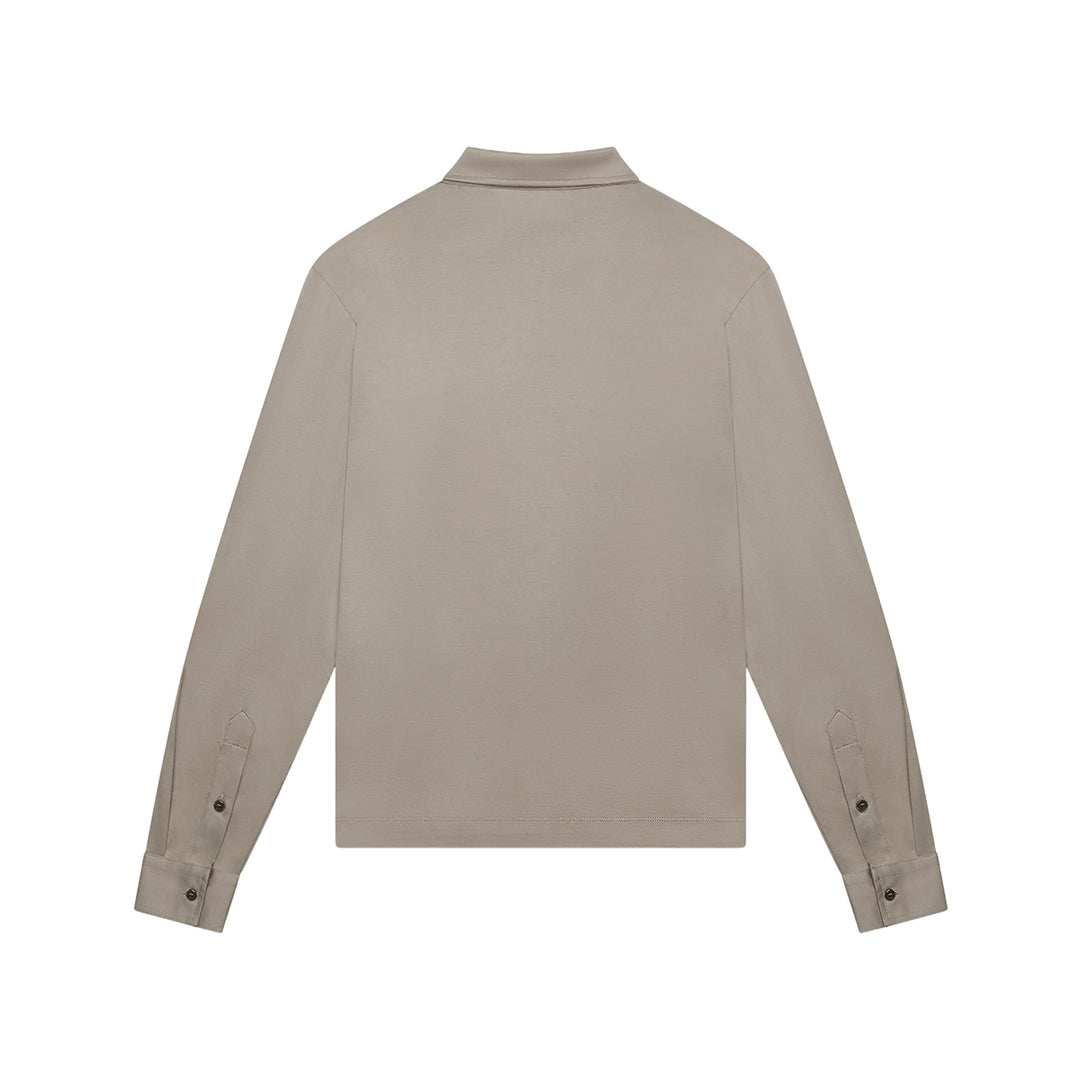 VALENZA - SUPIMA POLO MET RITSSLUITING LEAD GREY