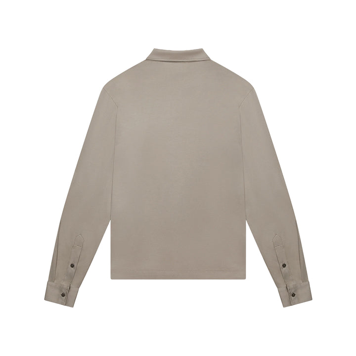 VALENZA - SUPIMA POLO MET RITSSLUITING LEAD GREY