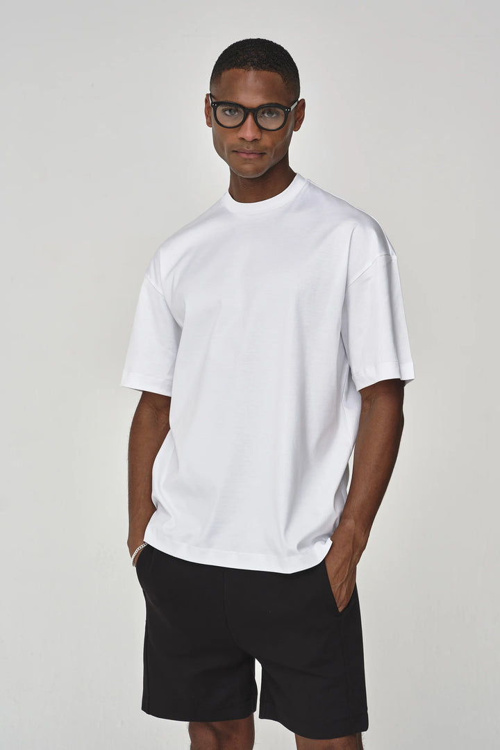 VALENZA - INTERLOCK SUPIMA OVERSIZED T-SHIRT WHITE