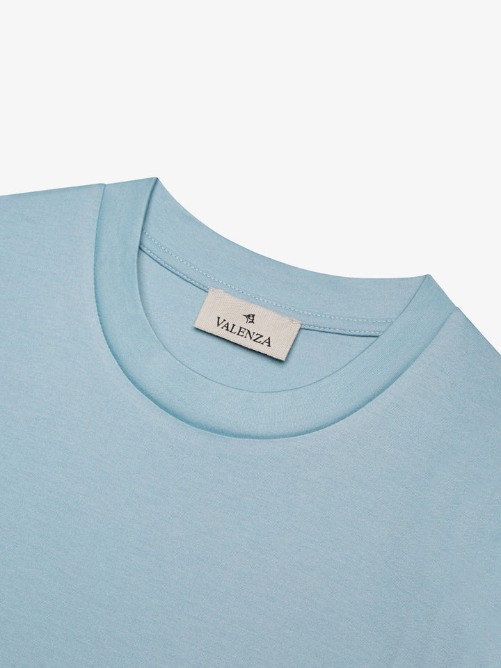VALENZA - INTERLOCK SUPIMA OVERSIZED T-SHIRT BLUE DIAMOND