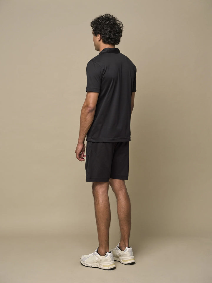 VALENZA - INTERLOCK SUPIMA SPORT SHORTS - BLACK