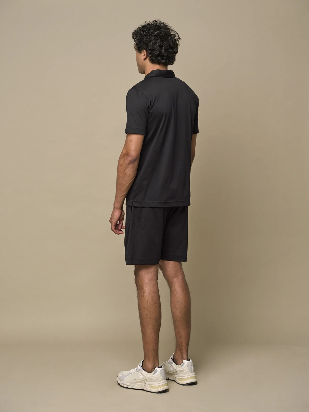 VALENZA - SUPIMA POLO ZIP COLLAR S/S - BLACK