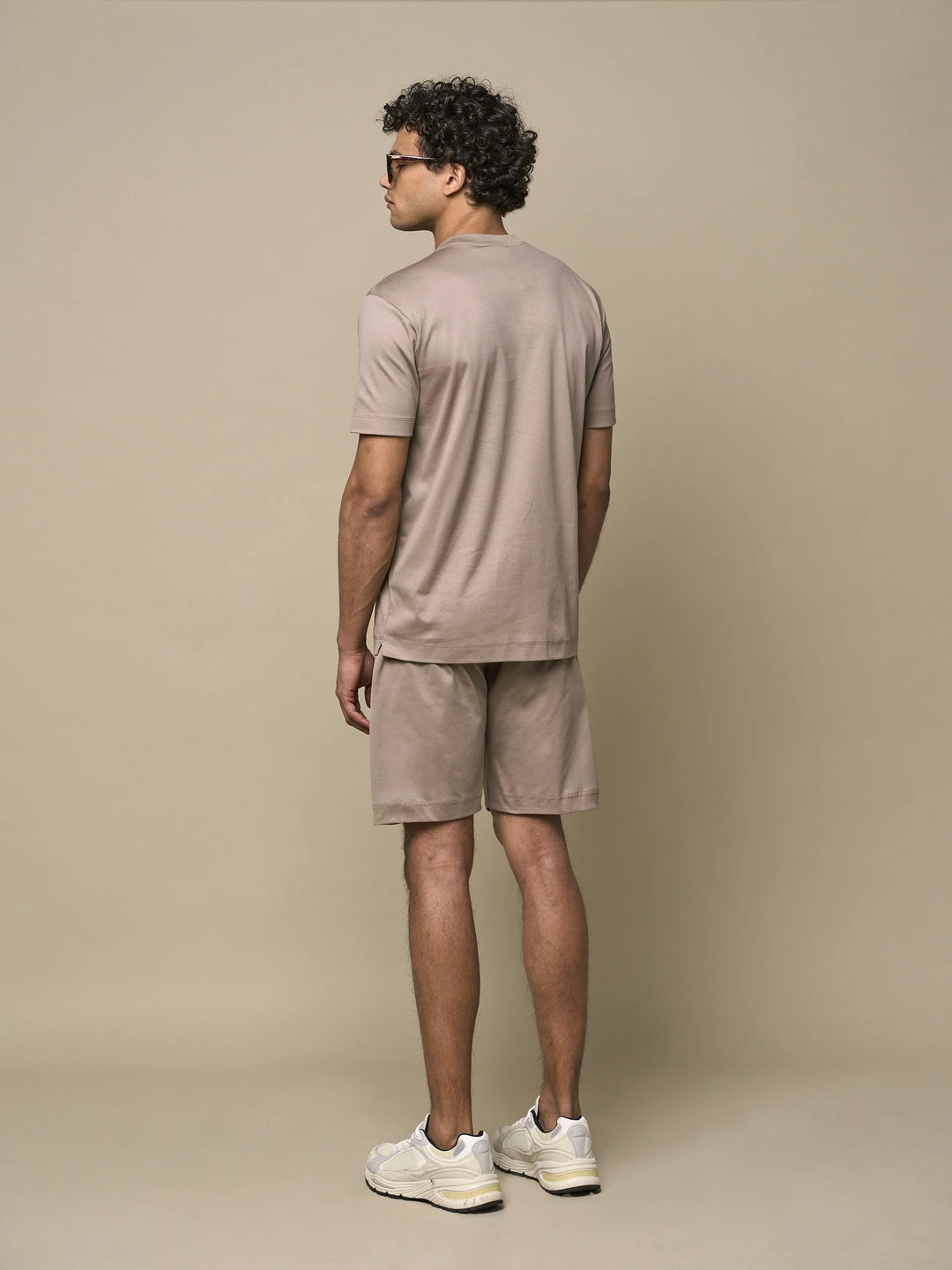 VALENZA - INTERLOCK SUPIMA SPORT SHORTS - LEAD GREY