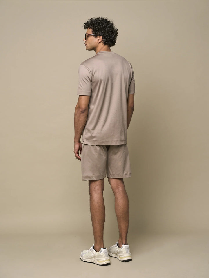 VALENZA - INTERLOCK SUPIMA SPORT SHORTS - LEAD GREY
