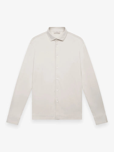 VALENZA- SUPIMA SHIRT LANGE MOUWEN PEARL GREY