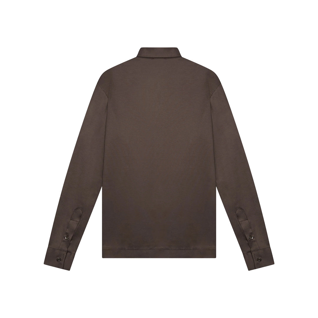 VALENZA - SUPIMA SHIRT LANGE MOUWEN EBONY BROWN