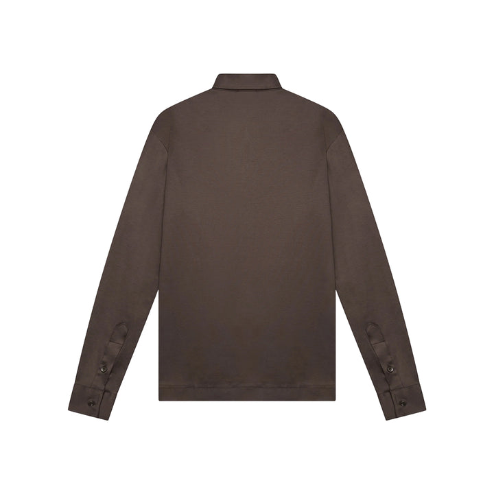 VALENZA - SUPIMA SHIRT LANGE MOUWEN EBONY BROWN