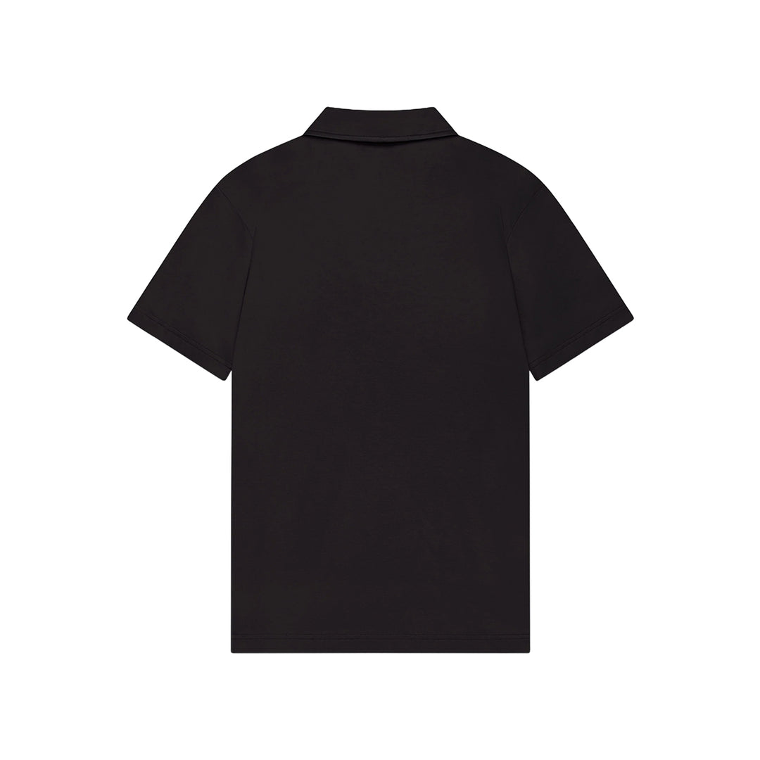 VALENZA - SUPIMA POLO ZIP COLLAR S/S - BLACK