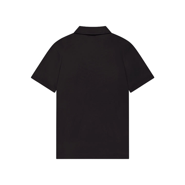 VALENZA - SUPIMA POLO ZIP COLLAR S/S - BLACK