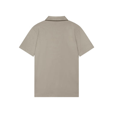 VALENZA - SUPIMA POLO ZIP COLLAR S/S - LEAD GREY