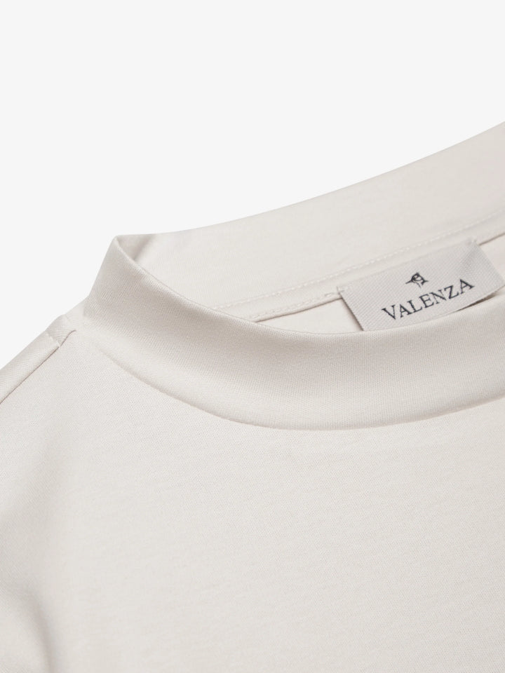 VALENZA - INTERLOCK SUPIMA OVERSIZED T-SHIRT PEARL GREY