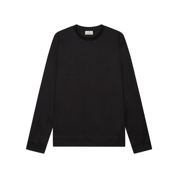 VALENZA- HEAVY SUPIMA SWEATER BLACK