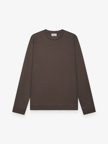 VALENZA- HEAVY SUPIMA SWEATER EBONY BROWN