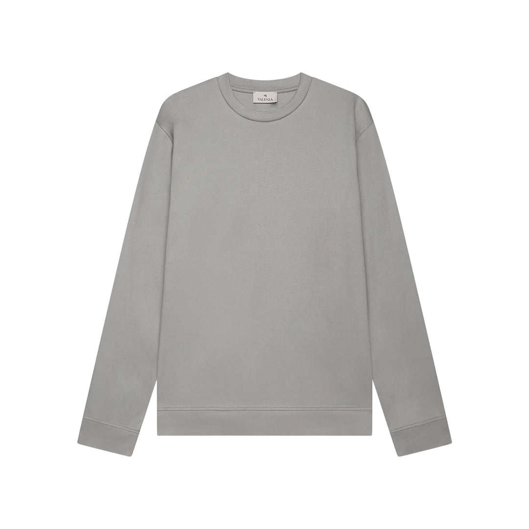 VALENZA - HEAVY SUPIMA SWEATER GREY