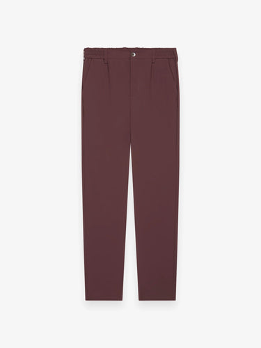 VALENZA- WARM TECH STRETCH TAPERED TROUSERS - DARK SIENNA