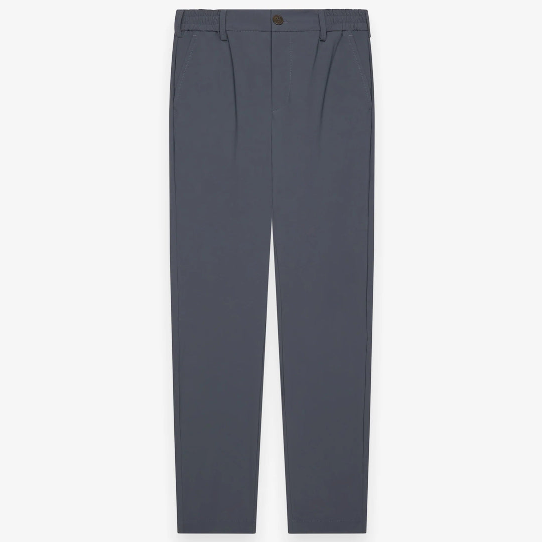VALENZA - WARM TECH STRETCH TAPERED TROUSERS - DARK GREY