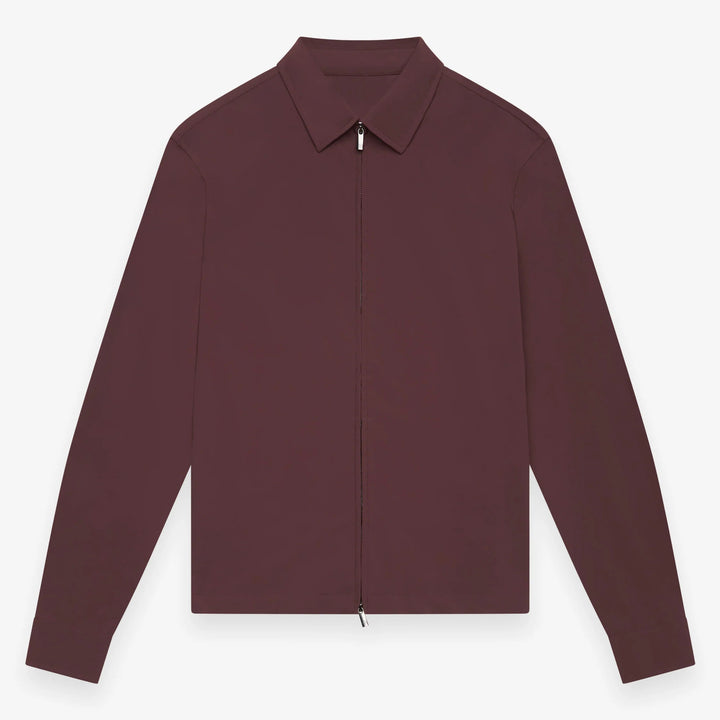 VALENZA- WARM TECH STRETCH OVERSHIRT- DARK SIENNA