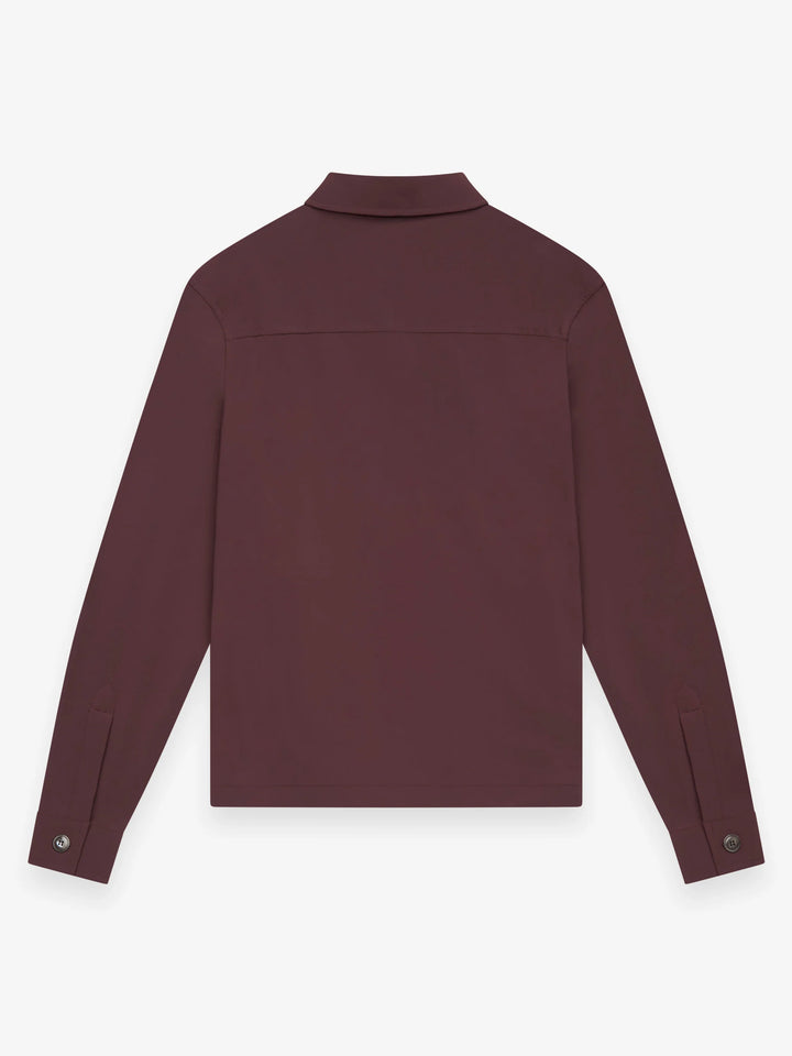 VALENZA- WARM TECH STRETCH OVERSHIRT- DARK SIENNA