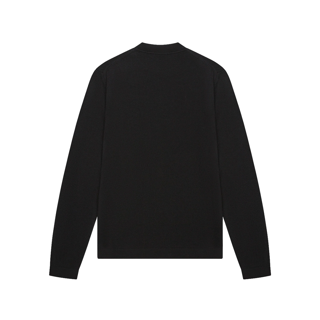 VALENZA - CASHWOOL EXTRAFINE MERINO CREW NECK - BLACK