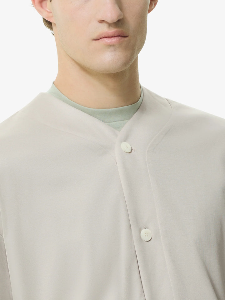 VALENZA - SUPIMA BASEBALL SHIRT S/S - PEARL GREY