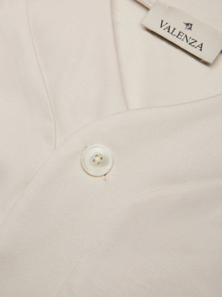 VALENZA - SUPIMA BASEBALL SHIRT S/S - PEARL GREY
