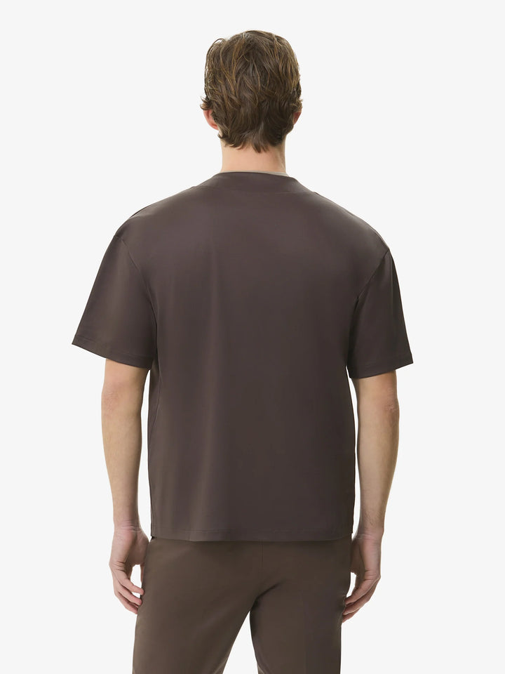 VALENZA - SUPIMA BASEBALL SHIRT S/S - EBONY BROWN