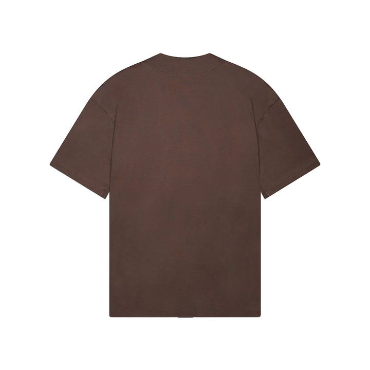 VALENZA - SUPIMA BASEBALL SHIRT S/S - EBONY BROWN