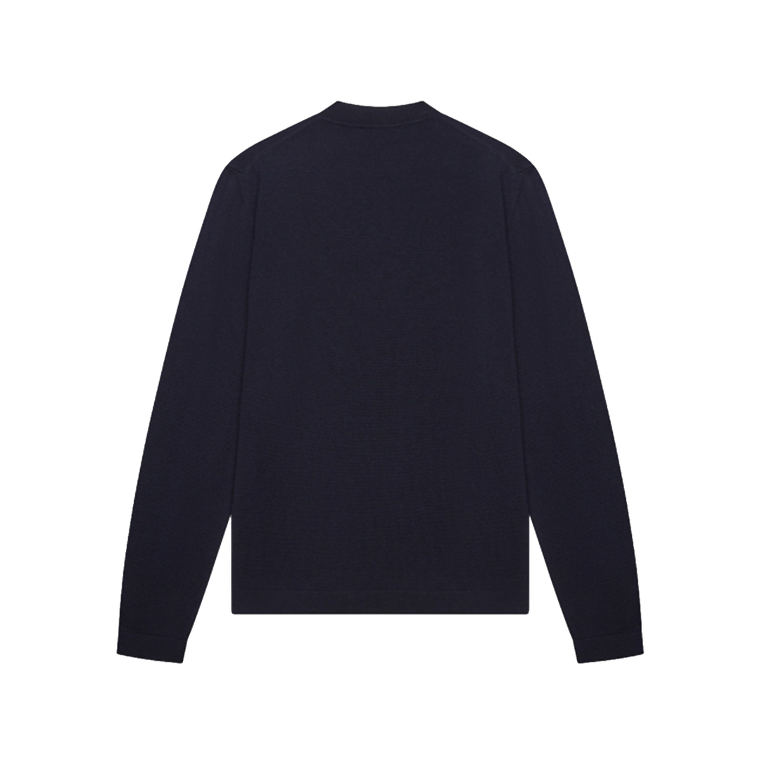 VALENZA - CASHWOOL EXTRAFINE MERINO CREW NECK - DARK NAVY
