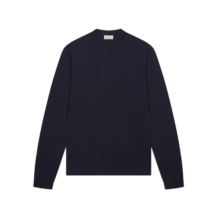 VALENZA - CASHWOOL EXTRAFINE MERINO CREW NECK - DARK NAVY