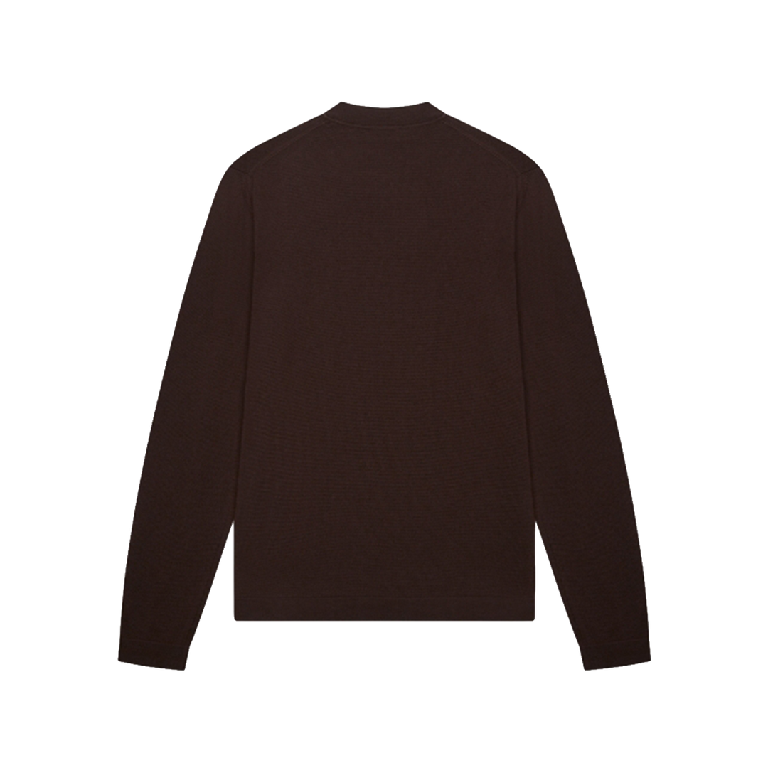 VALENZA - CASHWOOL EXTRAFINE MERINO CREW NECK - DARK BROWN