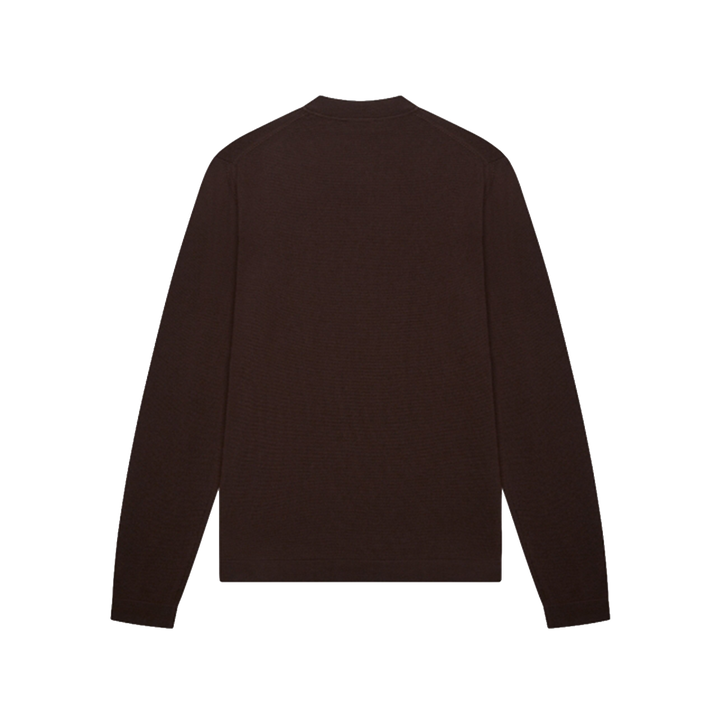 VALENZA - CASHWOOL EXTRAFINE MERINO CREW NECK - DARK BROWN