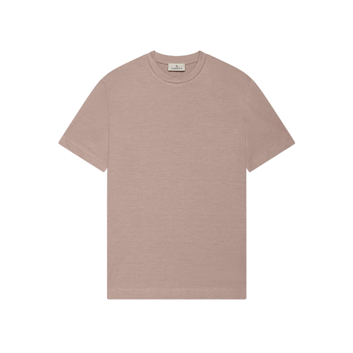 VALENZA - SINGLE JERSEY SUPIMA T-SHIRT - LIGHT TAUPE MELANGE