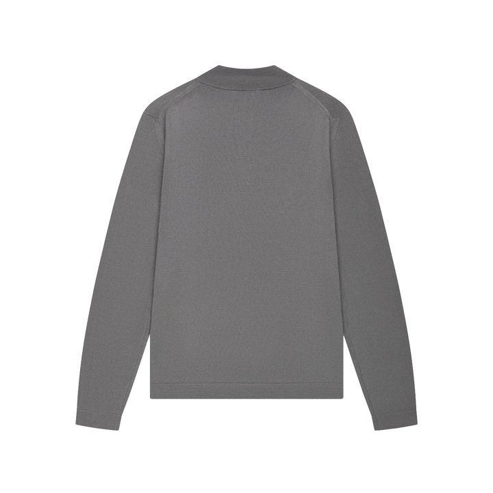 VALENZA - CASHWOOL EXTRAFINE MERINO QUARTER ZIP - DARK GREY
