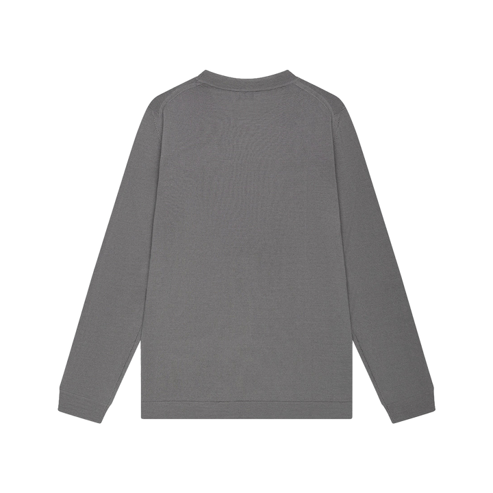 VALENZA - CASHWOOL EXTRAFINE MERINO CREW NECK - DARK GREY