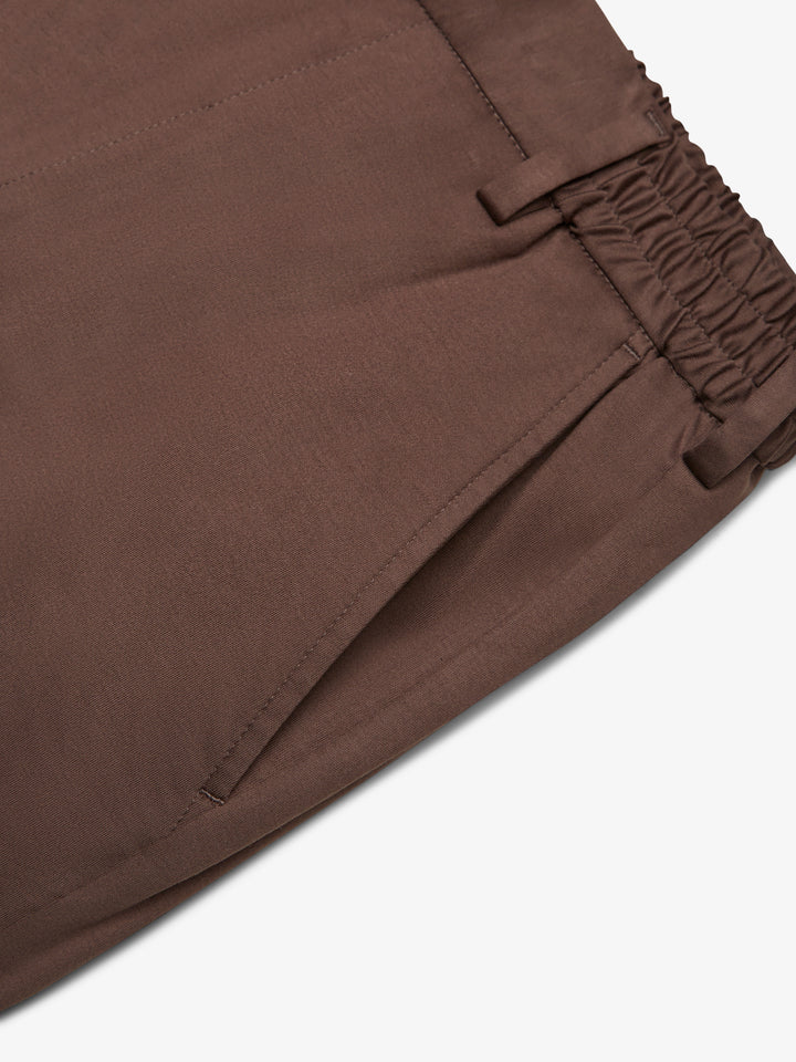 VALENZA - SUPIMA TAPERED TROUSER - EBONY BROWN