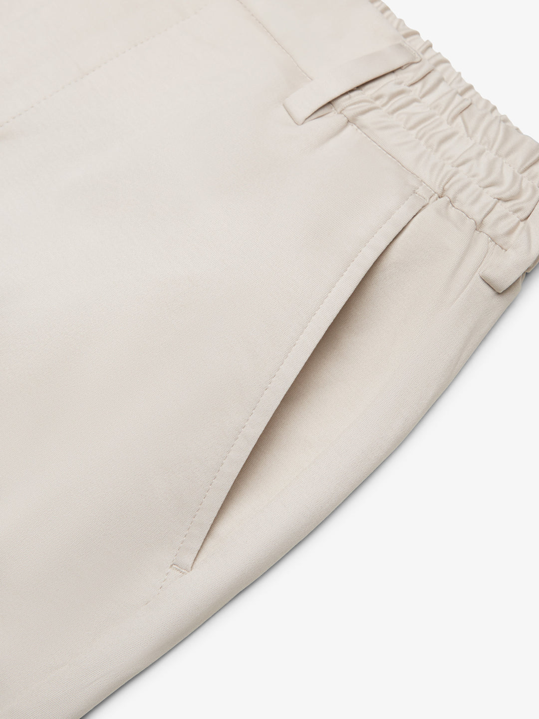 VALENZA - SUPIMA TAPERED TROUSER - PEARL GREY