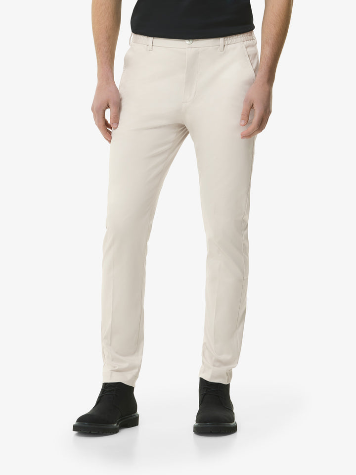 VALENZA - SUPIMA TAPERED TROUSER - PEARL GREY