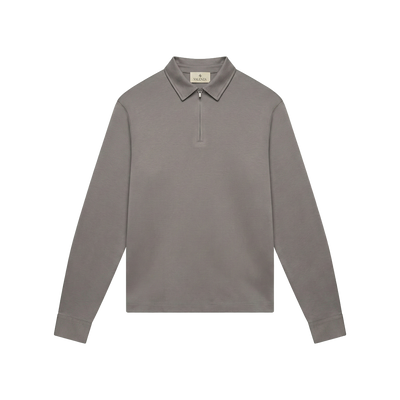 VALENZA - SUPIMA POLO MET RITSSLUITING - MOUNTAIN MIST