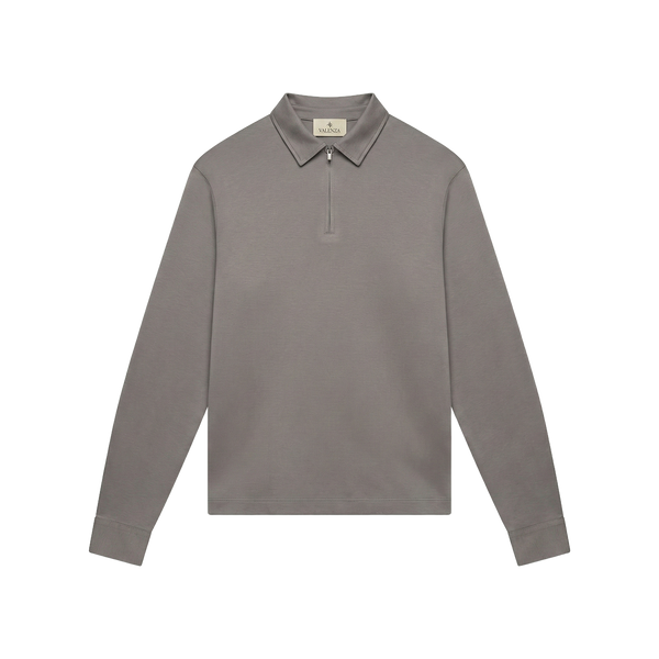 VALENZA - SUPIMA POLO MET RITSSLUITING - MOUNTAIN MIST