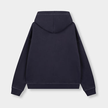 RIVERO - SEAMS ZIP HOODIE - NAVY