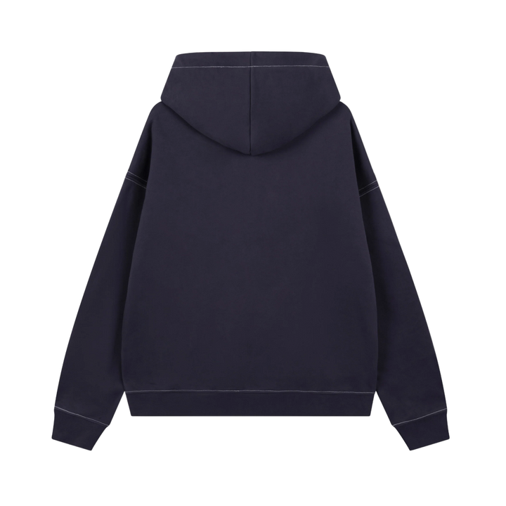 RIVERO - SEAMS ZIP HOODIE - NAVY