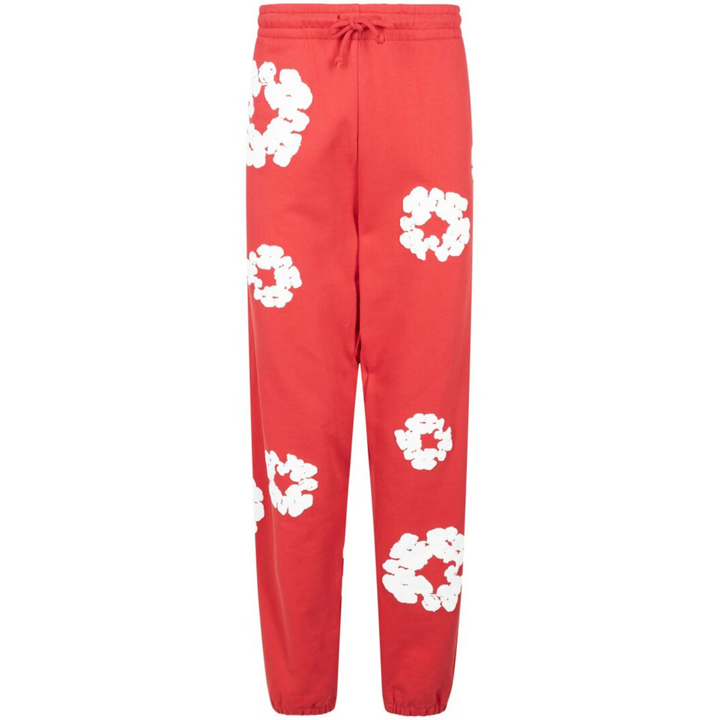 DENIM TEARS - THE COTTON WREATH SWEATPANTS RED