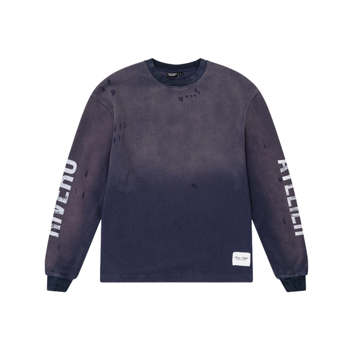 RIVERO - INTL. WASHED WAFFLE LONGSLEEVE NAVY