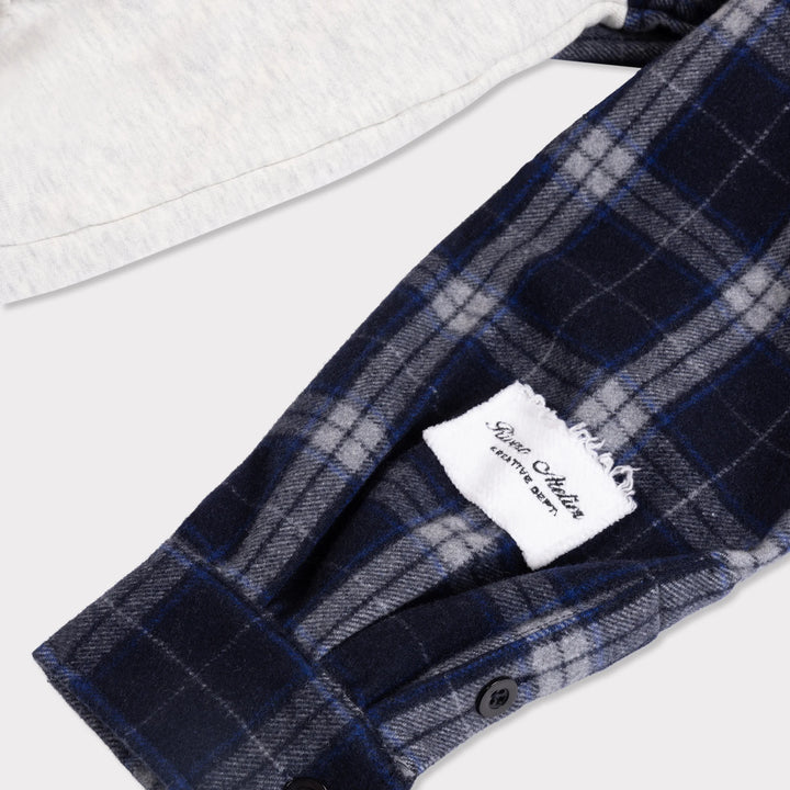 RIVERO - CONTRAST PLAID ZIP HOODIE
